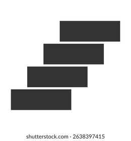 Steps Glyph Icon Element For Design