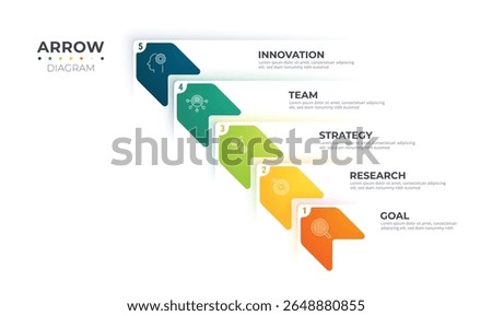 Steps growth infographic template. Steps upward diagram for business presentation, website,banner