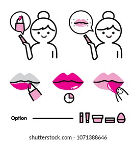 Steps how to use skin care.cute style.