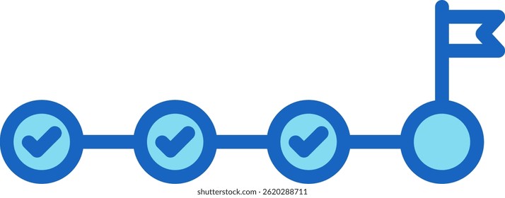 Icono de pasos Ilustración vectorial azul