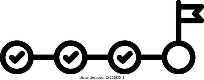 Ilustración vectorial de línea de icono de pasos