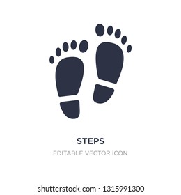 steps icon on white background. Simple element illustration from General concept. steps icon symbol design.
