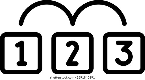 Steps Icon Outline Vector Illustration