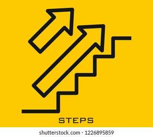 Steps icon signs