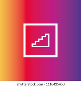 Steps icon silhouette vector illustration