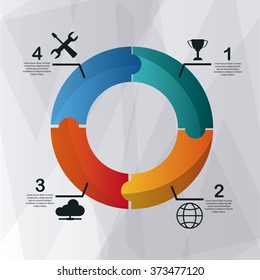 Steps icons design 