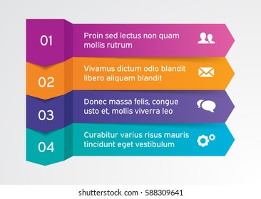 Steps infographic banner with arrows. Template for diagram, graph, presentation, chart, number options, workflow layout, web design. Business concept with 4 steps. Abstract background.
