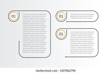Steps, infographic design elements, thin contour line design style, info graphic for business, isolated vector illustrations on white background.
