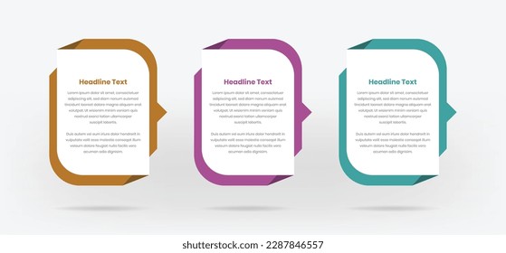 Steps infographic text presentation card with abstract shapes
