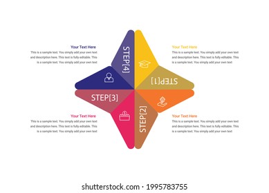 Steps infographics can a strategy vector image 4