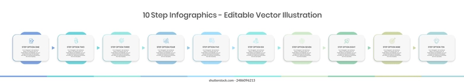  Steps Infographics Design Template - Graph, Pie chart, workflow layout, squire diagram, brochure, report, presentation, web design. Editable Vector illustration