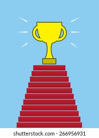 Steps leading up to golden award

