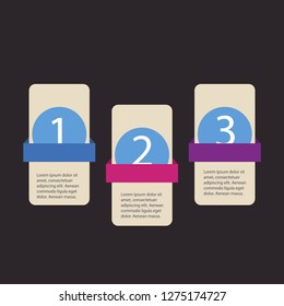 steps of modern Infografics template. for your presentation.