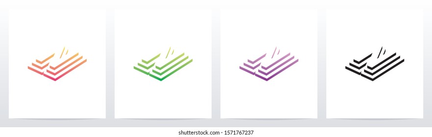 Steps On Letter Logo Design N
