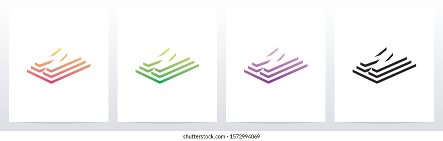 Steps On Letter Logo Design W