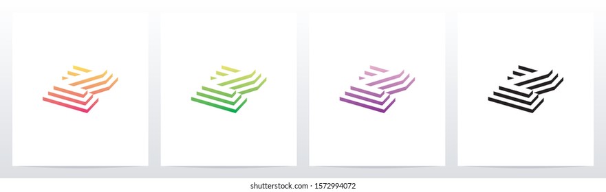 Steps On Letter Logo Design Z