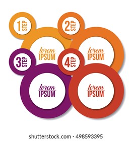 Steps options and infographic design