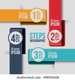 Steps options and infographic design