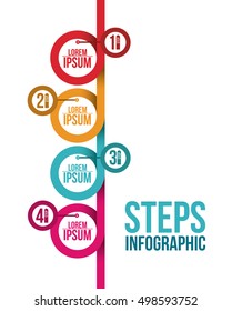 Steps options and infographic design