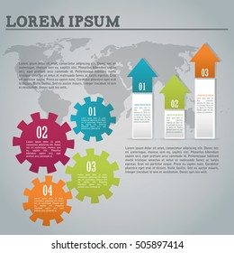Steps options and infographic design