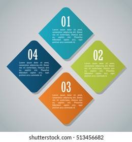 Steps options and infographic design