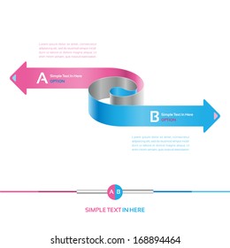 Steps paper strip template. Vector option strip chart.  EPS 10. RGB. All effects are created with simple gradient. No transparency, No mesh. File is layered with global colors. 