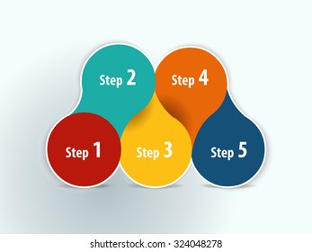 steps presentation and chart. Business concept with 5 options, parts, steps or processes. Abstract background. -vector eps10