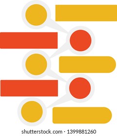 Steps red yellow 5 pieces