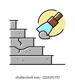 steps repair color icon vector. steps repair sign. isolated symbol illustration