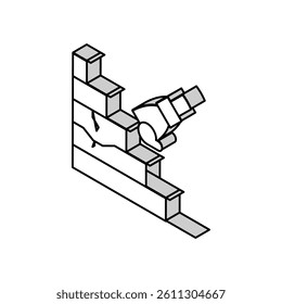 steps repair isometric icon vector. steps repair sign. isolated symbol illustration