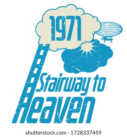 Steps, stairway to the sky, text design, vector illustration