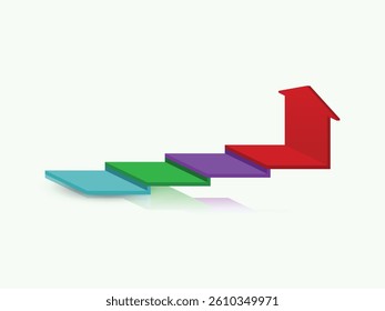 Steps to Success in Career, Vector Illustration 