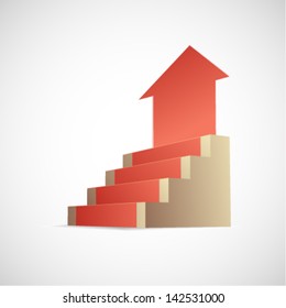 Steps to success concept illustration