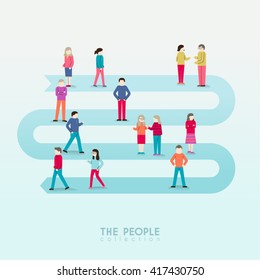 Steps to Success Creative People Vector Design