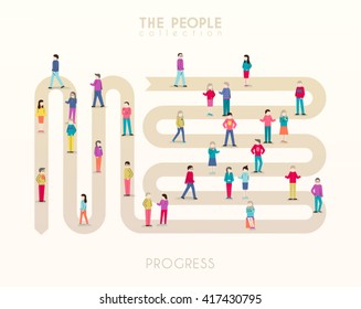 Pasos para el éxito del diseño de vectores de personas creativas
