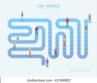 Steps to Success Creative People Vector Design