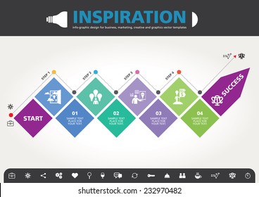 steps to success template modern info-graphic design, for business template, marketing, creative templates and graphics vector