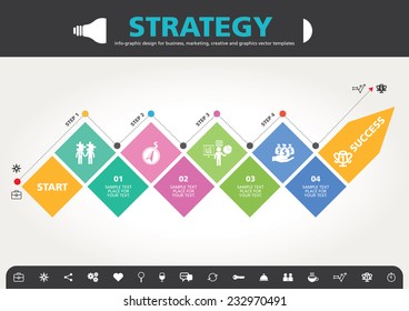 steps to success template modern info-graphic design, for business template, marketing, creative templates and graphics vector