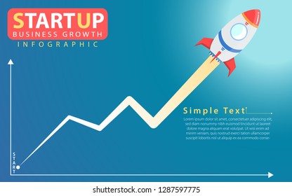 Steps to success template. Rocket flying in space. concept for business startup, product launching, vector illustration, Space rocket launch. New project start up concept. Creative idea.