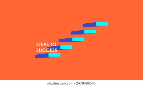 STEPS TO Success Vector Artwork - Concept