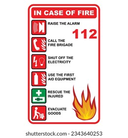 Steps to take in the event of a fire