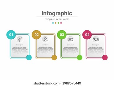 Steps timeline business process infographics element template design