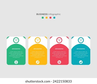 Pasos Escala De Tiempo Elementos Infográficos Diseño De Plantilla De Imágenes, Concepto Empresarial Con 4 Pasos O Opciones