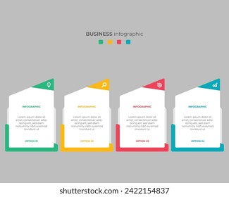 Steps Timeline Infographics Elements Images Template Design, Business  Concept With 4 Steps Or Options