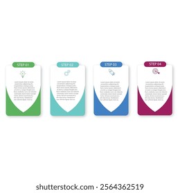 Steps Timeline Infographics Elements Images Template Design, Business Concept With 4 Steps Or Options