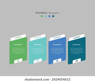 Pasos Diseño De Plantilla De Imágenes Infográficas De Línea De Tiempo, Concepto De Negocio Con 4 Pasos O Opciones, Se Puede Utilizar Para Diseño De Flujo De Trabajo, Diagrama, Diseño Vector