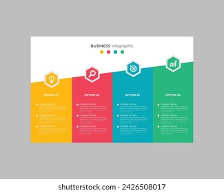 Pasos Línea De Tiempo Infografías Imágenes Diseño De Plantillas Concepto De Negocio Con 4 Pasos U Opciones Se Puede Utilizar Para El Diseño De Diagrama De Diseño De Flujo De Trabajo Vector