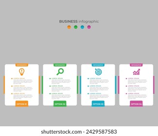 Steps Timeline Infographics Images Template Design, Business Concept With 4 Steps Or Options, Can Be Used For Workflow Layout, Diagram, Vector design