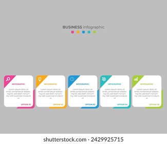 Steps Timeline Infographics Images Template Design  Business Concept With 5 Steps Or Options  Can Be Used For Workflow Layout  Diagram  Vector design