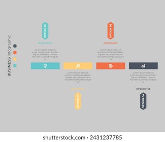 Steps Timeline Infographics Images Template Design, Business Concept With 4 Steps Or Options, Can Be Used For Workflow Layout, Diagram, Vector design